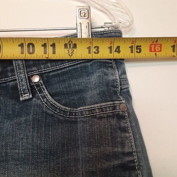 WRANGLER Q Baby Women's Jeans Size 5/6x33 Distressed Elastic Waistband Mid Rise - Picture 9 of 11
